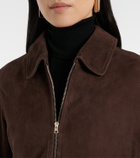Yves Salomon Suede bomber jacket