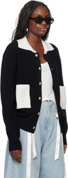KIMHĒKIM Black & Off-White Bicolor Polo Cardigan
