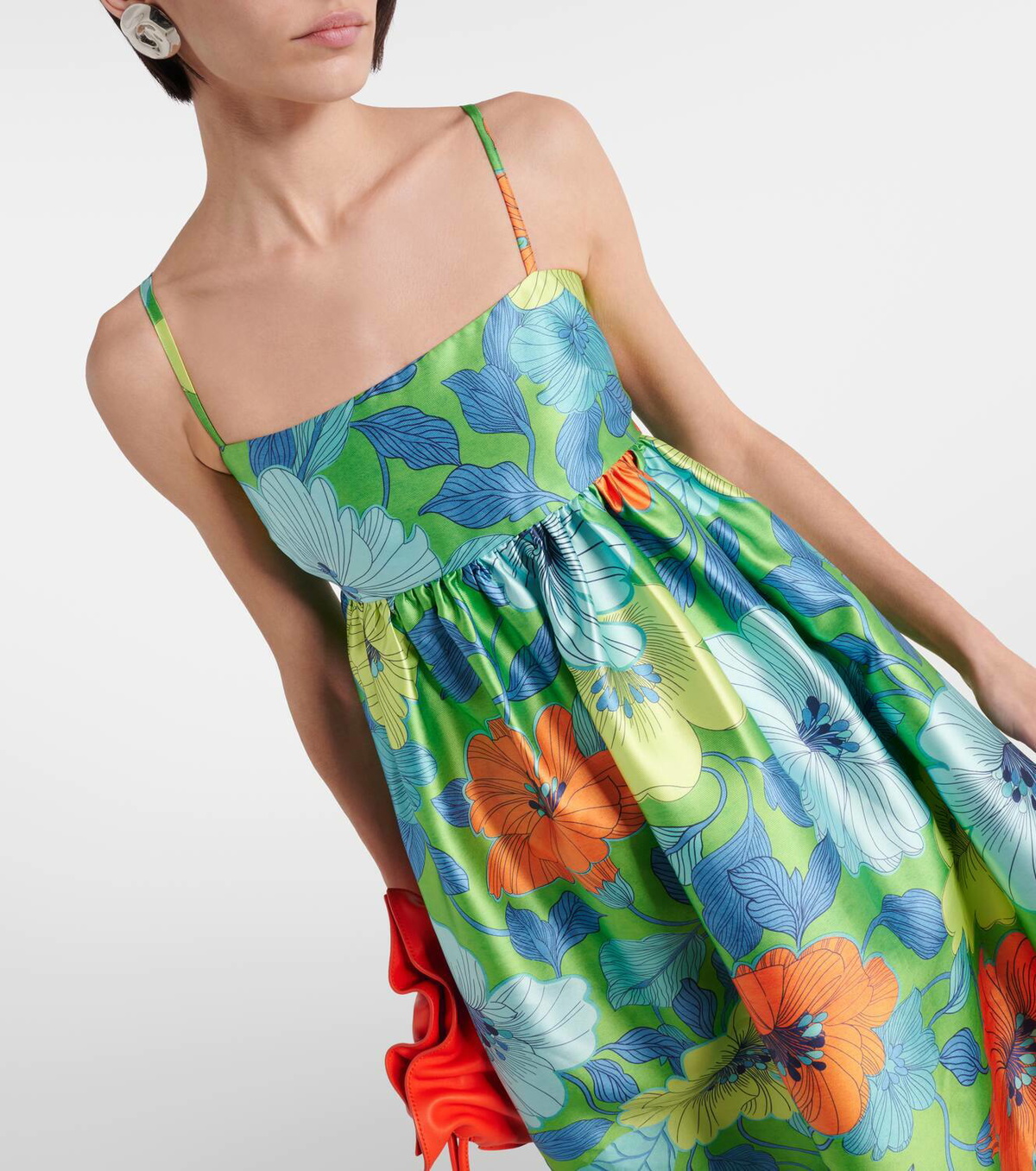 knee length dresses for ladies Almais Dahlia Midi Dress Yellow/Floral Passion