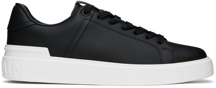 Photo: Balmain Black & White B-Court Leather Sneakers