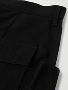 Rick Owens - Stefan Wide-Leg Brushed Cotton-Twill Cargo Trousers - Black