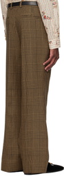 Valentino Brown Glen Check Trousers