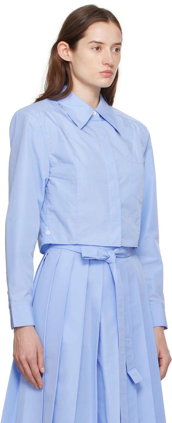 3.1 Phillip Lim Blue Cropped Shirt