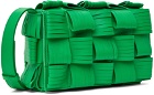 Bottega Veneta Green Intrecciato Fringe Messenger Bag