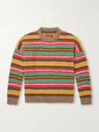 Monitaly - Fair Isle Alpaca-Blend Intarsia Sweater - Brown