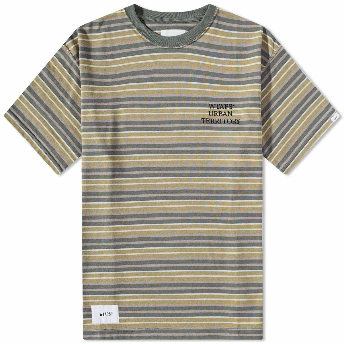 WTAPS Men's 3 Stripe T-Shirt in Olive Drab WTAPS