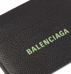 BALENCIAGA - Logo-Print Full-Grain Leather Cardholder - Black
