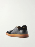 Officine Creative - Militia 002 Suede-Trimmed Leather Sneakers - Black