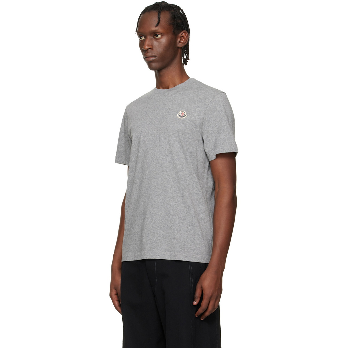Moncler Three-Pack Multicolor Logo Patch Cotton T-shirts