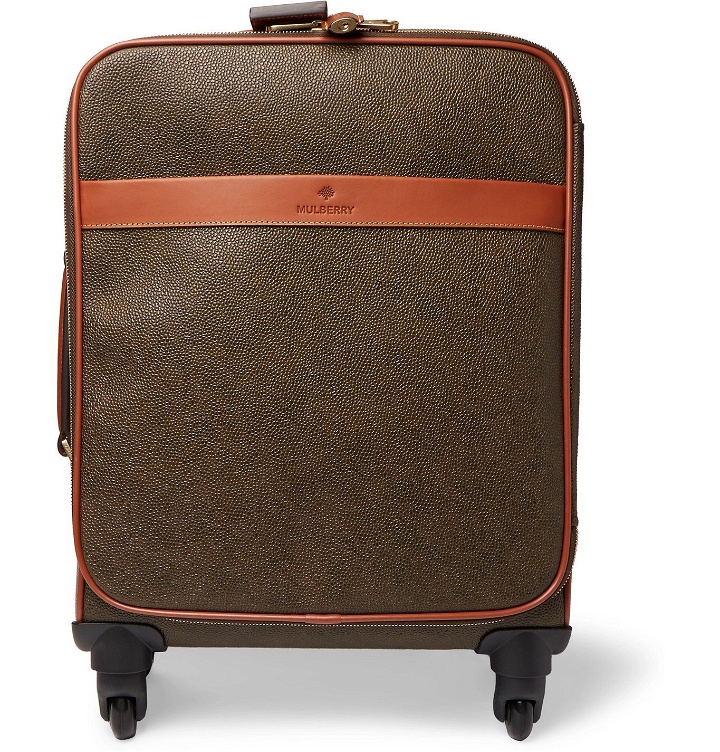 Photo: MULBERRY - Pebble-Grain Leather Suitcase - Green