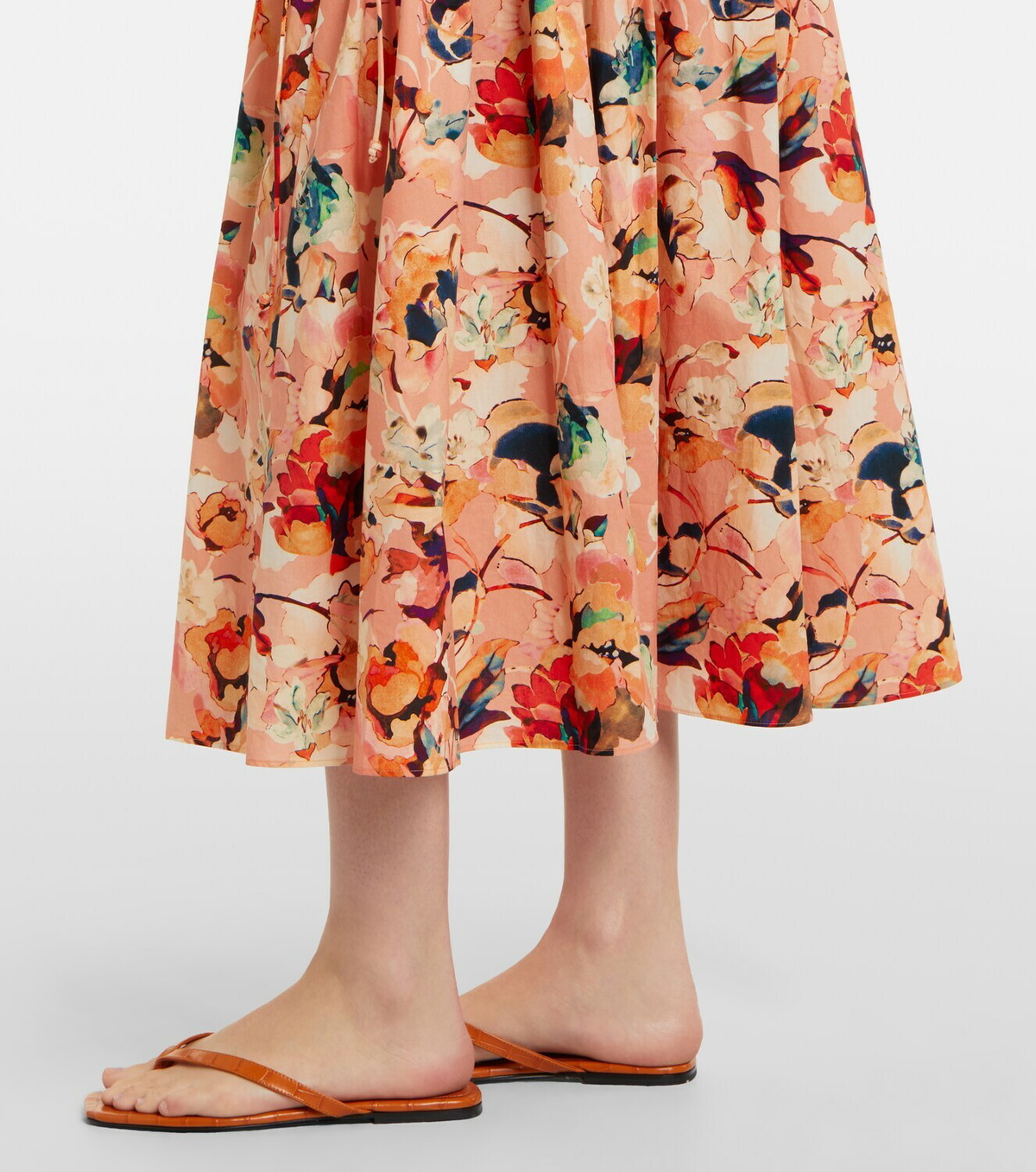 Ulla Johnson Vidri floral cotton poplin midi dress