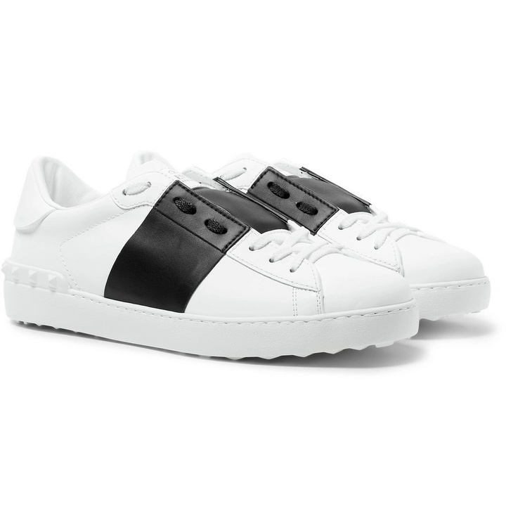 Photo: Valentino - Valentino Garavani Open Striped Leather Sneakers - Men - White