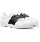 Valentino - Valentino Garavani Open Striped Leather Sneakers - Men - White