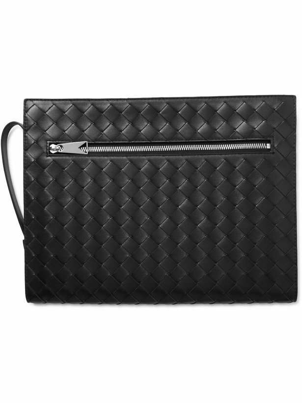 Photo: Bottega Veneta - Avenue B. Intreciatto Leather Pouch