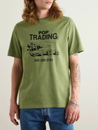 Pop Trading Company - Logo-Print Cotton-Jersey T-Shirt - Green