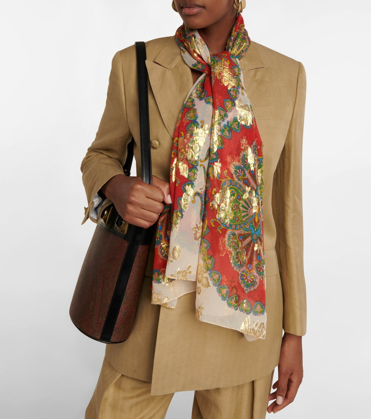 【ETRO】Scarves Etro Cashmere scarf with decorative pattern | Men's