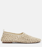 Souliers Martinez Pisa woven leather ballet flats