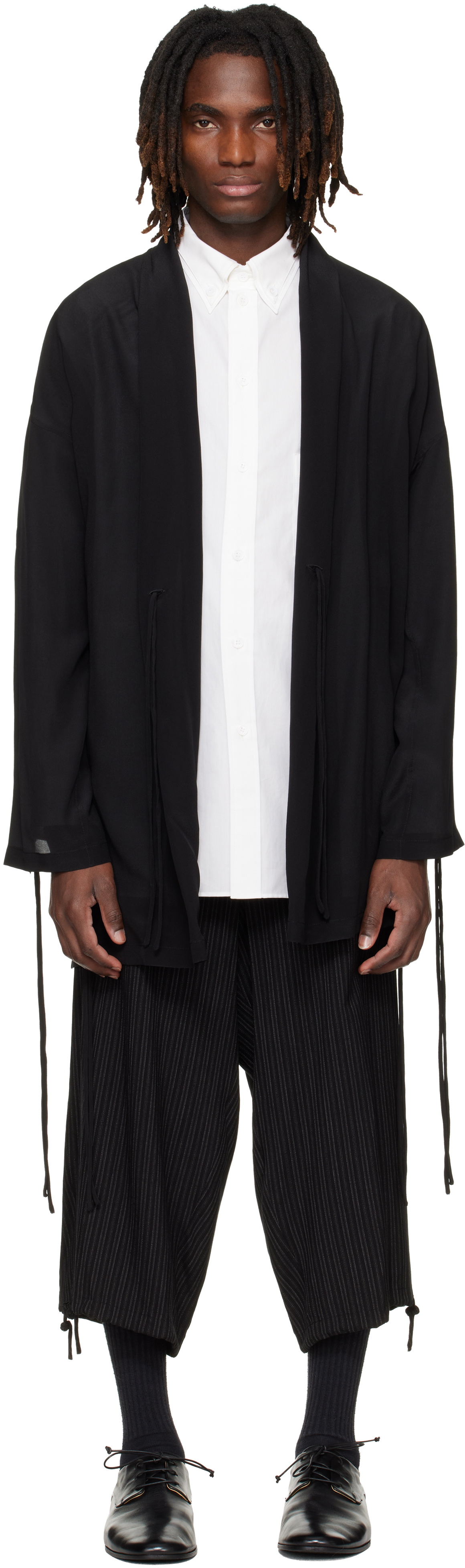 YOHJI YAMAMOTO Black Silk Jacket