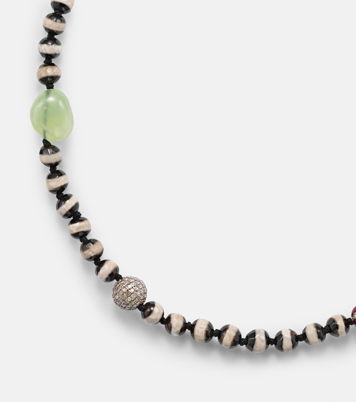 Ileana Makri Globetrotter beaded necklace with gemstones