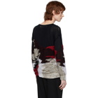 Isabel Benenato Black and Multicolor Knit Sweater
