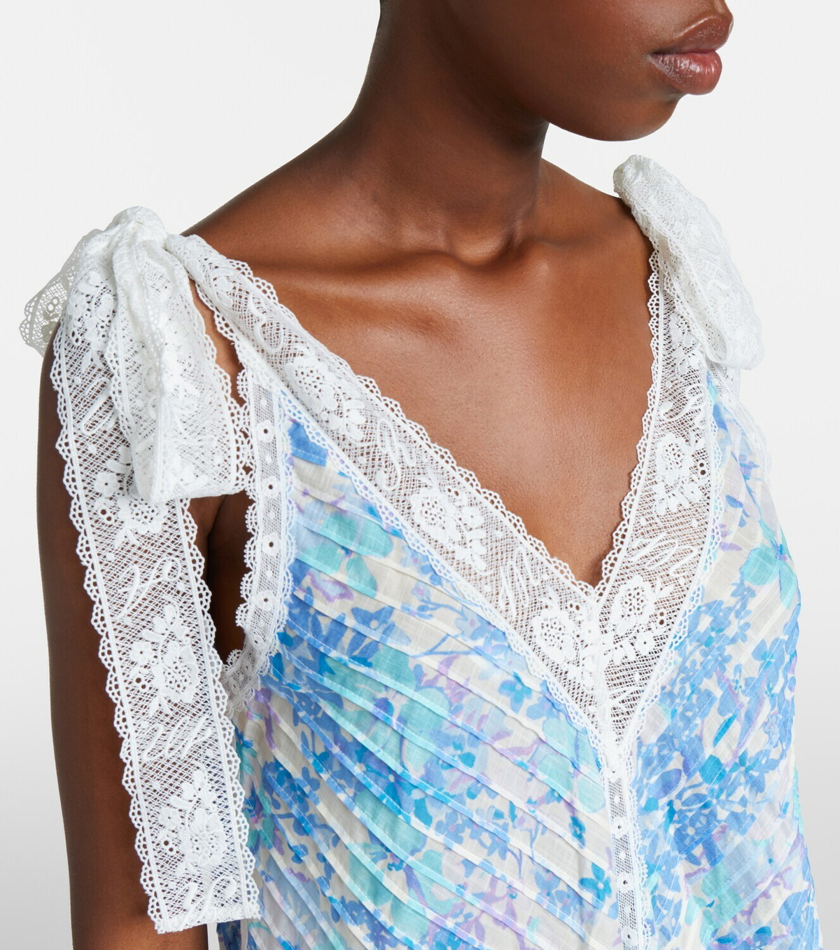 Zimmermann Solstice Lantern floral cotton minidress