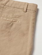 Altea - Straight-Leg Cotton, Linen and Lyocell-Blend Bermuda Shorts - Brown