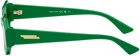 Bottega Veneta Green Oval Sunglasses