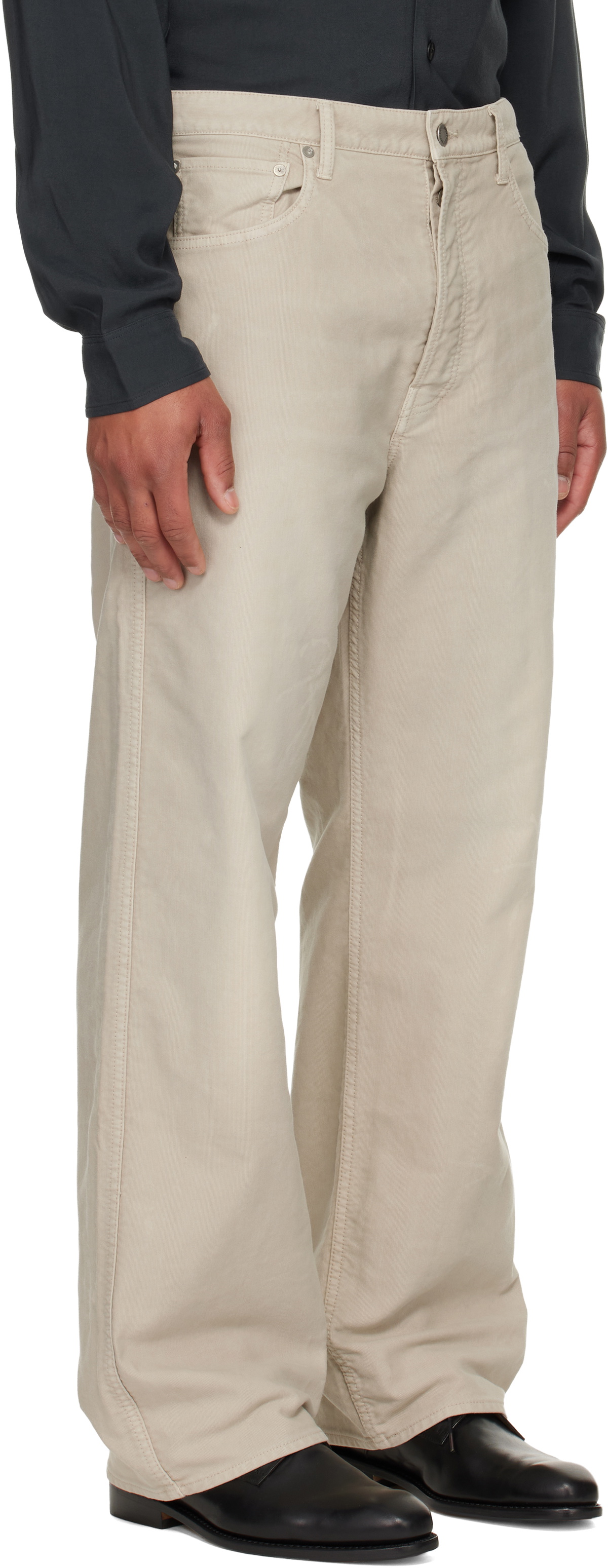 visvim Beige Fluxus 01 Wide G.Cords Trousers Visvim