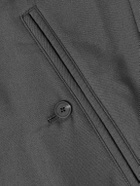 ATON - Padded Silk-Twill Jacket - Gray