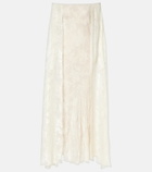Rodarte Floral satin jacquard maxi skirt