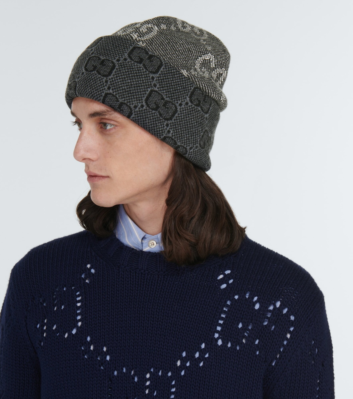 Gucci - GG jacquard wool beanie Gucci