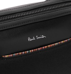 Paul Smith - Embroidered Leather-Trimmed Nylon Wash Bag - Black