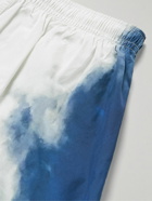 Alexander McQueen - Straight-Leg Long-Length Printed Swim Shorts - Blue