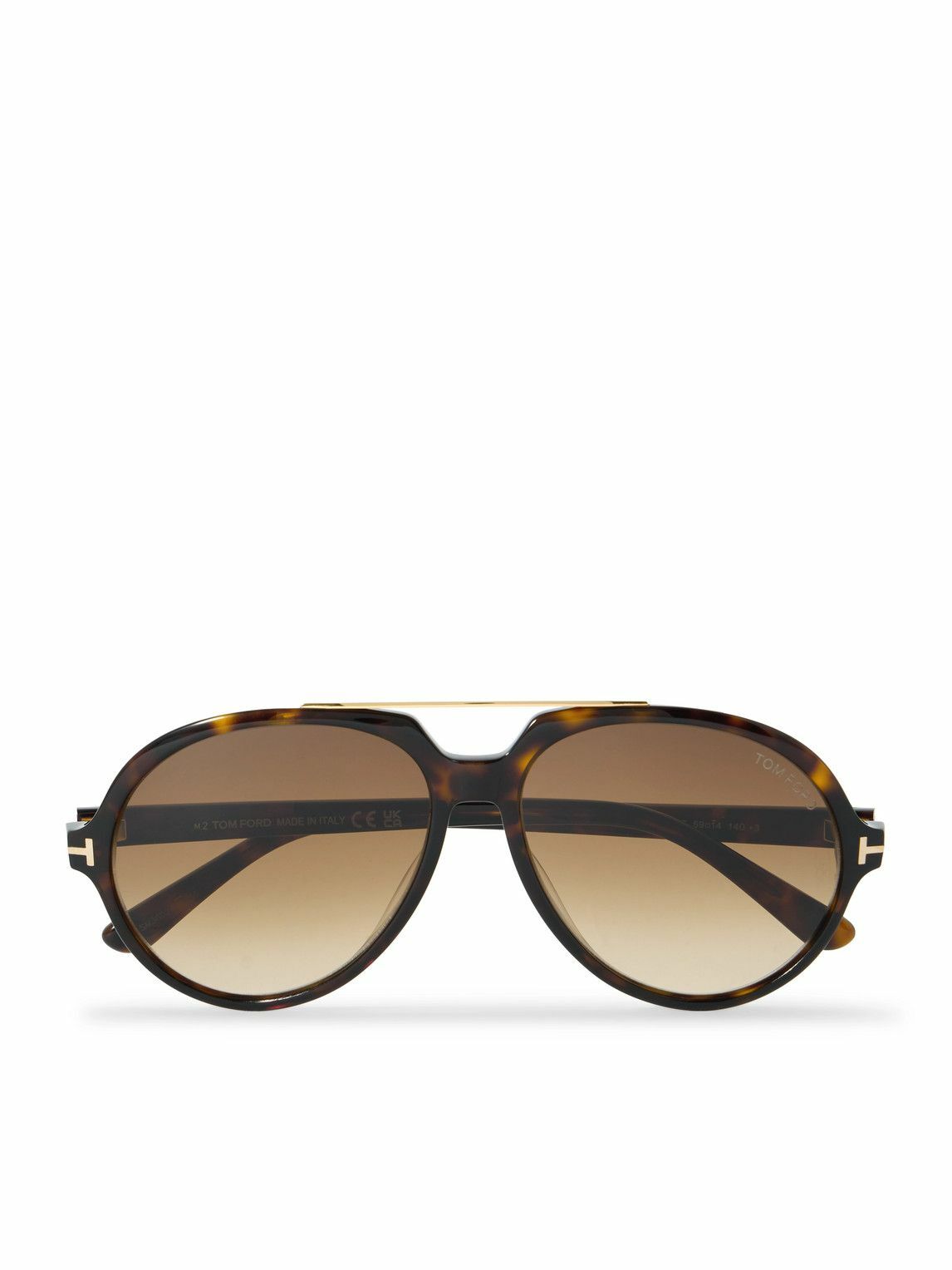 Tom Ford Brown Tortoise Shell Aviator Sunglasses Tom Ford Sunglasses REX-02 Brown Tortoise Shell TF 1001 ECO  main image 4