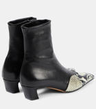 Khaite Dallas leather ankle boots