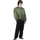 Entire Studios Khaki Cropped Broad Bomber Jacket