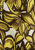 Alemais Mona Printed Hemp Mini Wrap Skirt Yellow