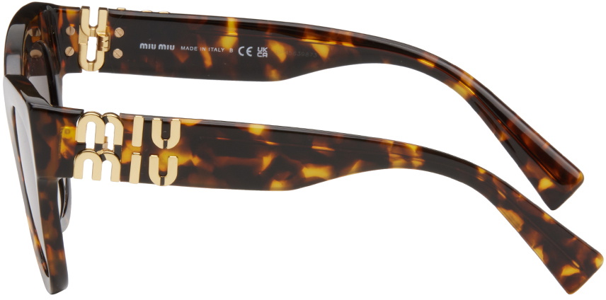 EUC MIU MIU BROWN CATEYE SUNGLASSES Miu Miu 0MU A04S women Havana Cat Eye Sunglasses – Otticanet USA main image 3