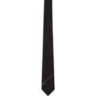 Givenchy Black and White Diagonal Logo Tie