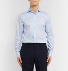 Ermenegildo Zegna - Light-Blue Striped Cotton-Poplin Shirt - Blue