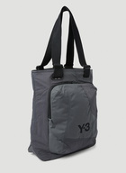 Y-3 - Logo Print Tote Bag in Grey