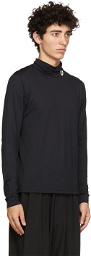 Raf Simons Black Fred Perry Edition Laurel Wreath Detail Roll Neck Pullover