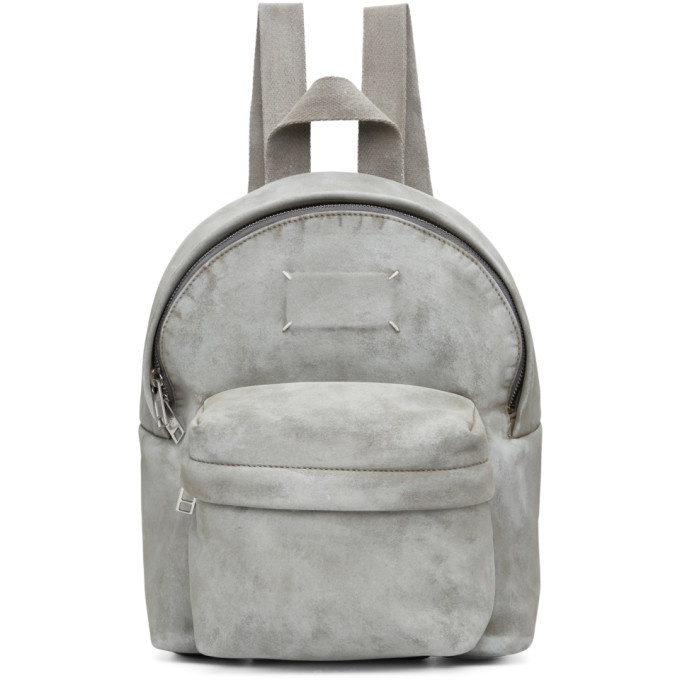 Photo: Maison Margiela White Mini Microsuede Backpack
