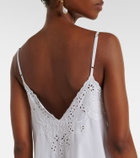 Juliet Dunn Broderie anglaise cotton midi dress