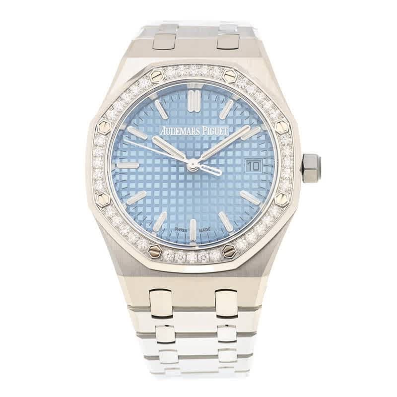 Audemars Piguet Royal Oak Automatic Diamond Blue Dial Ladies Watch 77451ST.ZZ.1361ST.03