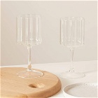 Fazeek Wave Wine Glass - Set of 2 in Clear