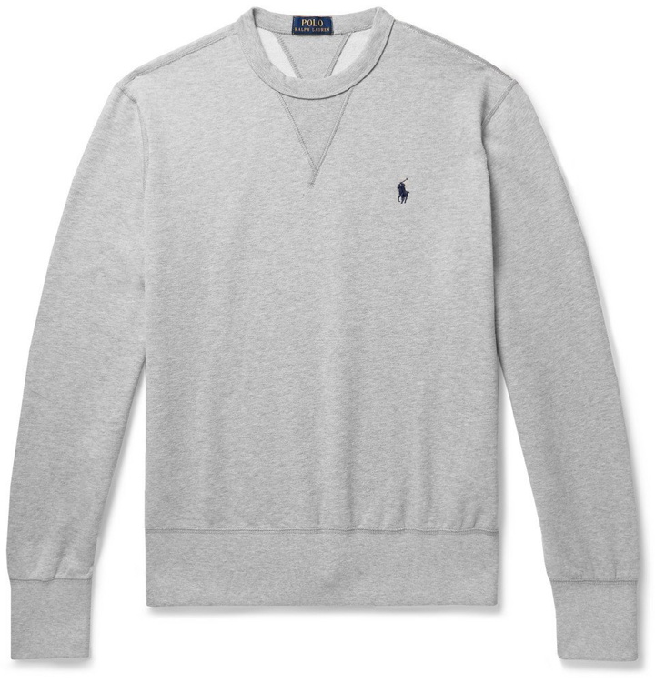 Photo: Polo Ralph Lauren - Mélange Fleece-Back Cotton-Blend Jersey Sweatshirt - Men - Gray