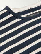 Rag & Bone - Striped Cotton T-Shirt - Blue