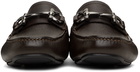 Salvatore Ferragamo Brown Parigi Driver Loafers