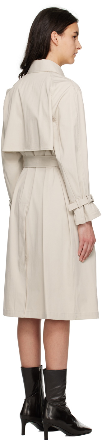 Theory Beige Double-Breasted Trench Coat